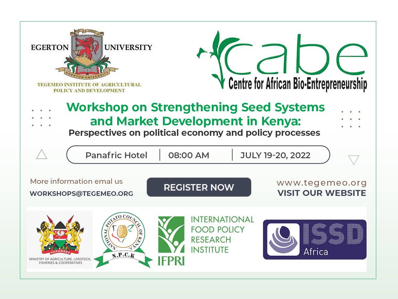 Workshop on Strengthening Seed Systems and Market Development in Kenya